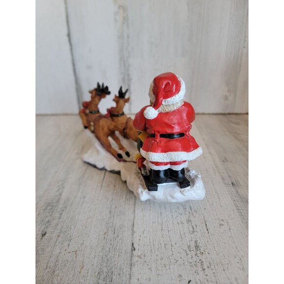Enesco 2000 vintage santa/sled reindeer xmas figure decor - Picture 4 of 7